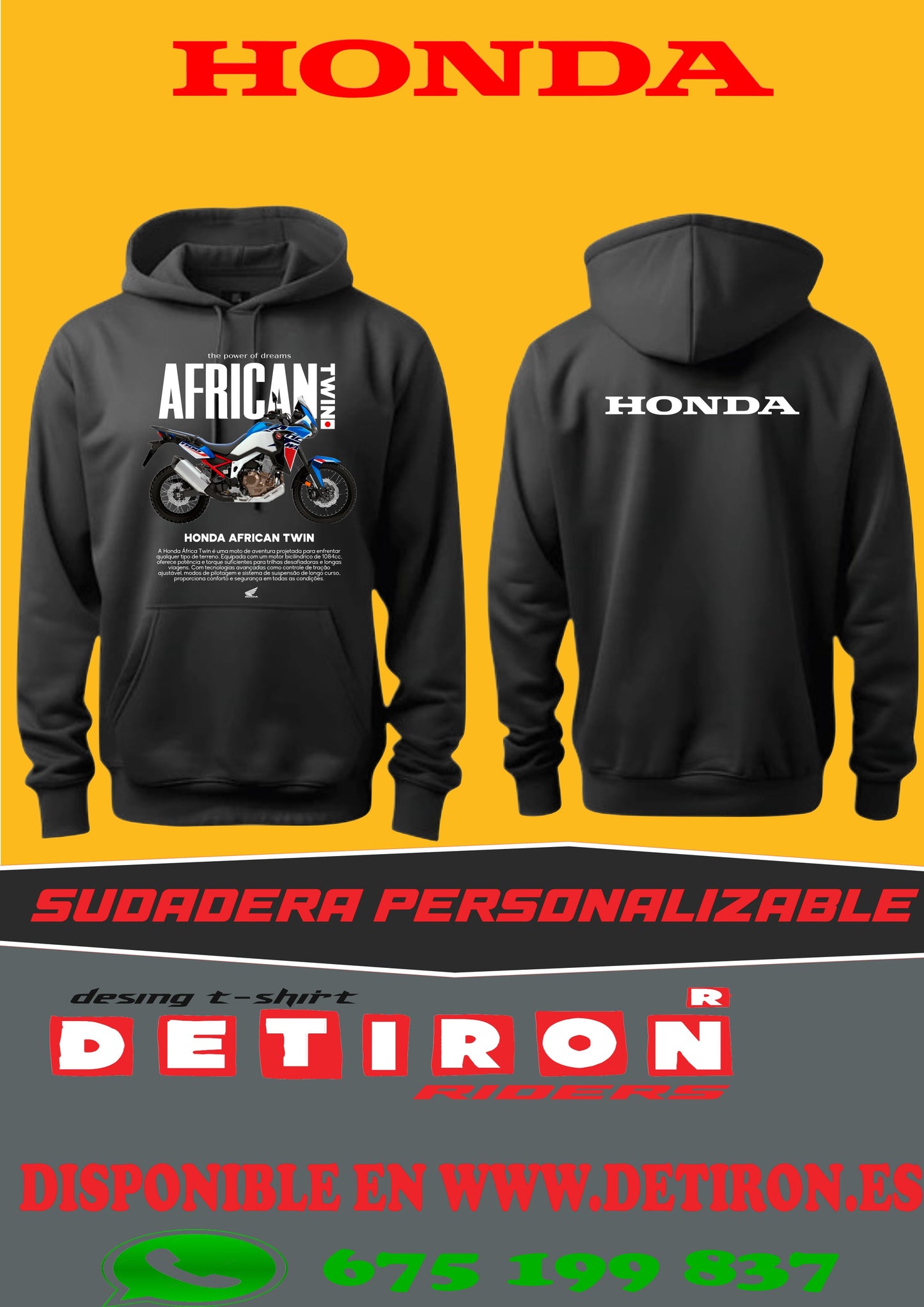 SUDADERA AFRICA TWIN 1100