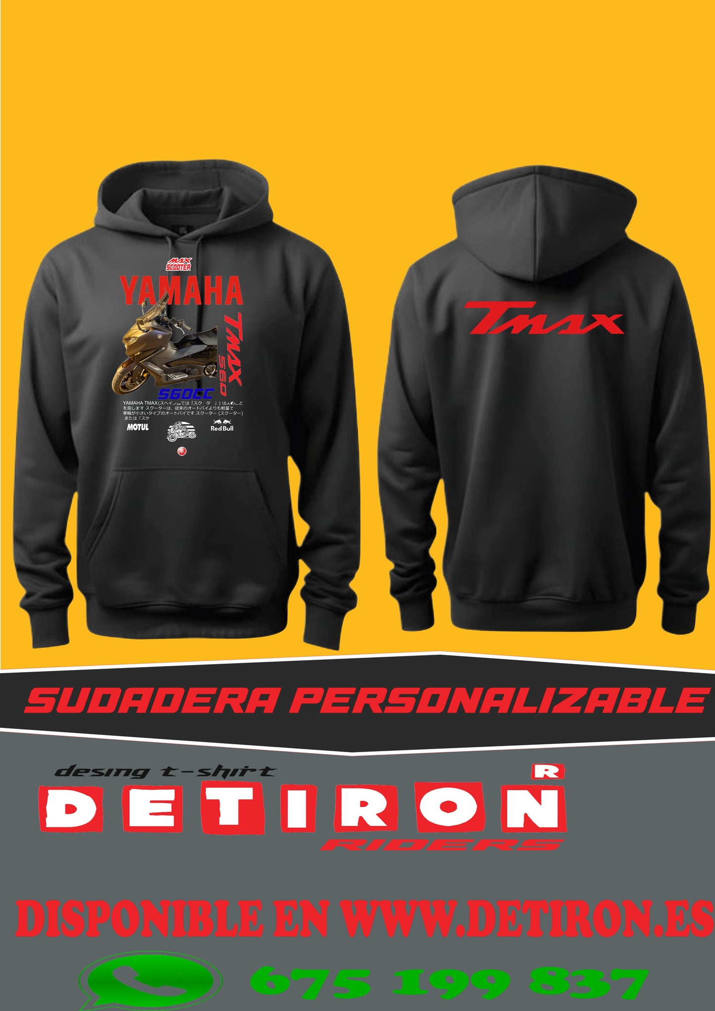SUDADERA TMAX PERSONALIZADA