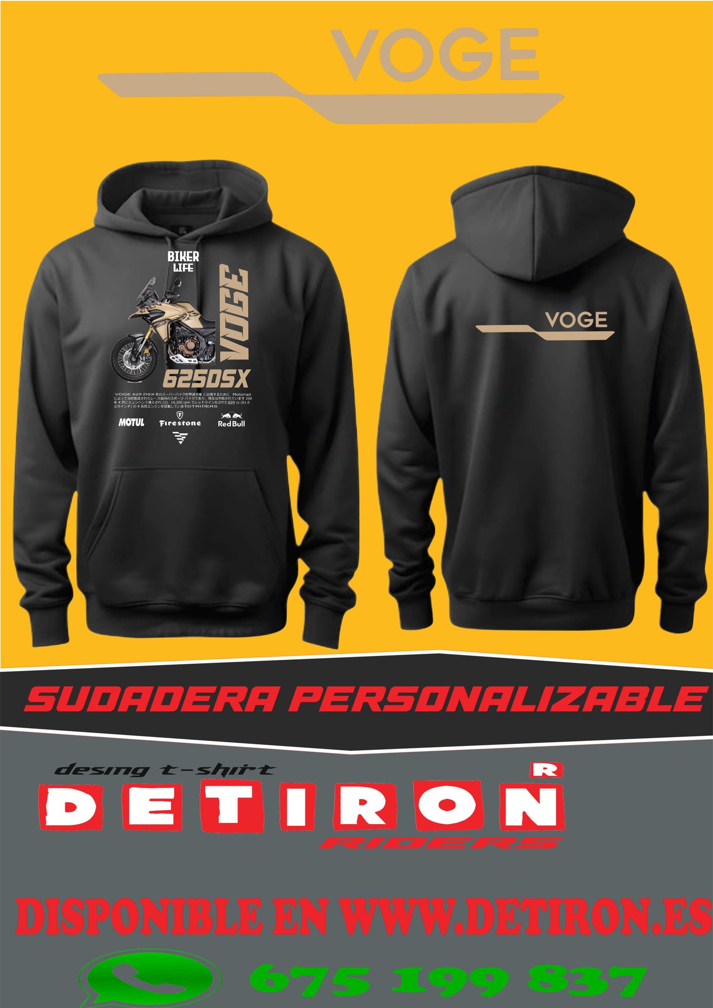 SUDADERA VOGE 625DSX