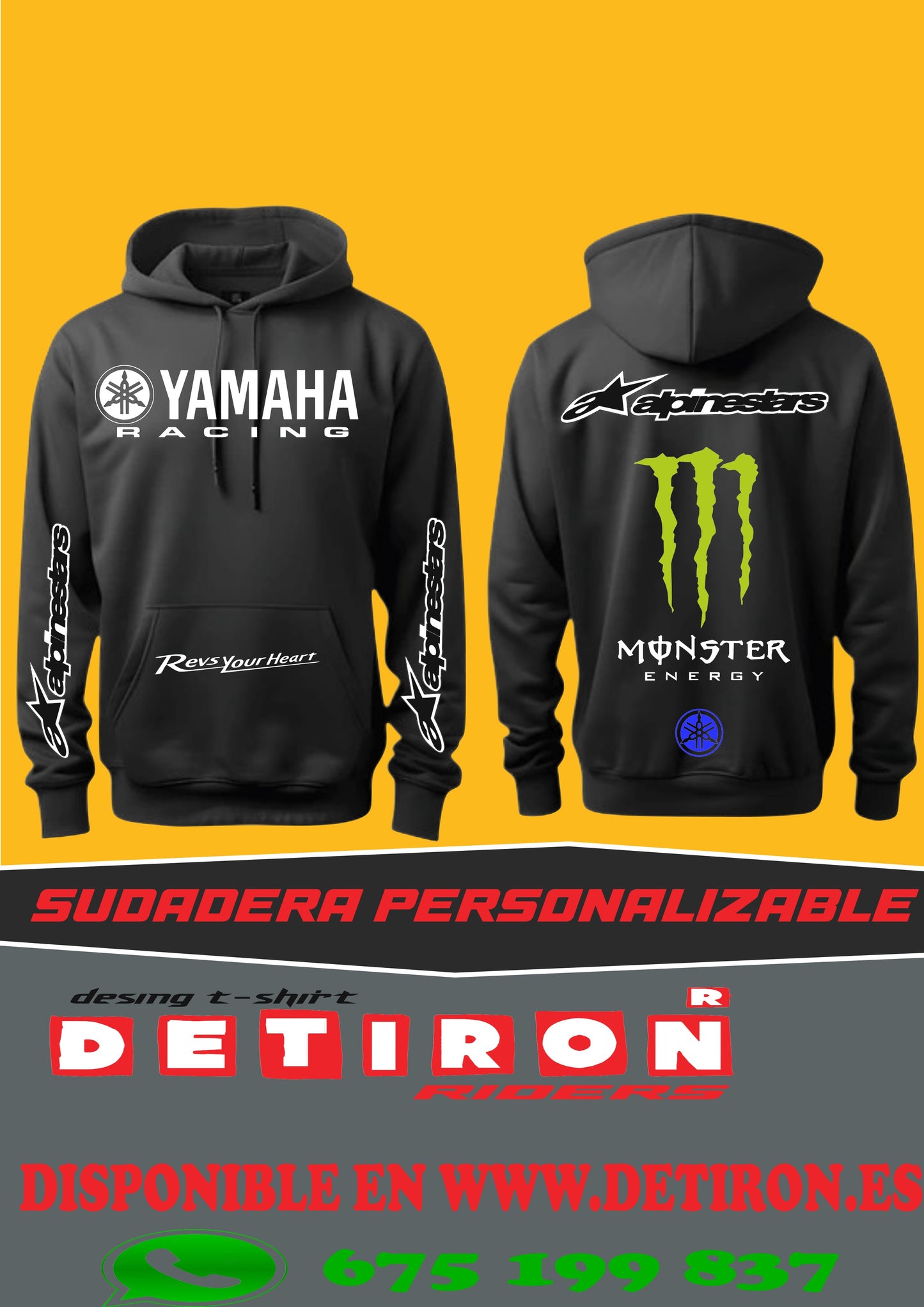 SUDADERA YAMAHA ALPINESTARS MONSTER